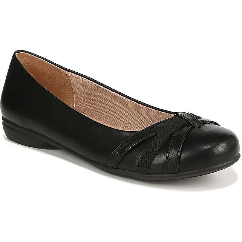 Flats for minimalist style-LifeStride Womens Abigail Faux Leather Round Toe Ballet Flats