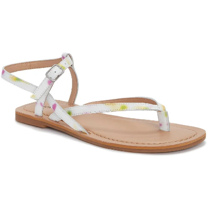 Sandals for coastal comfort-Lucky Brand Womens Bylee Buckle Ankle Strap Flat Sandals