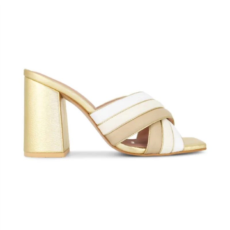 Giulia Midi Heel In Gold