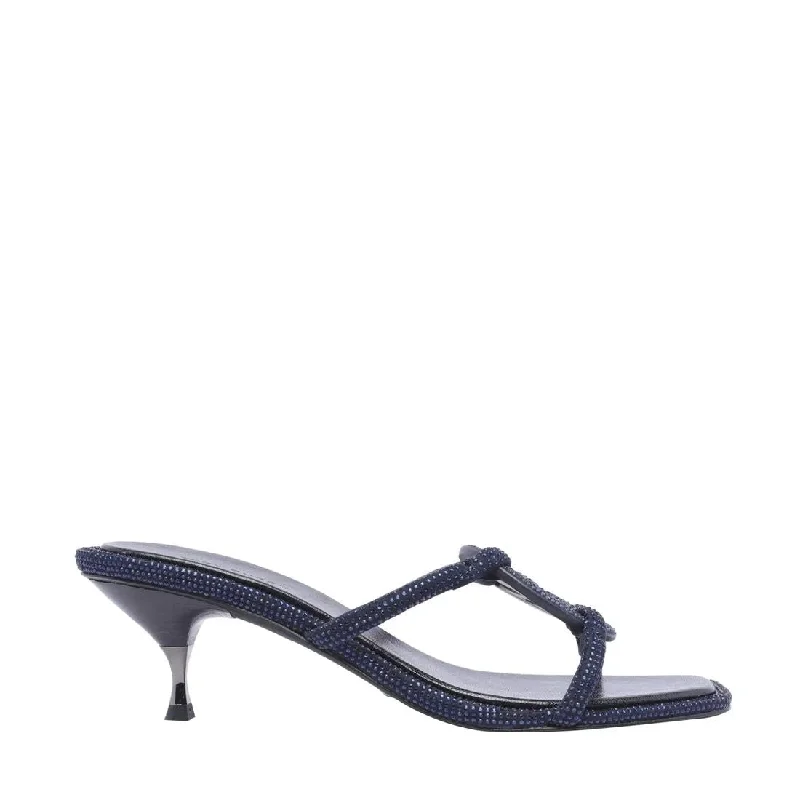 Sandals with reinforced straps-TORY BURCH Pave Geo Bombe Low Heel Sandals for Women