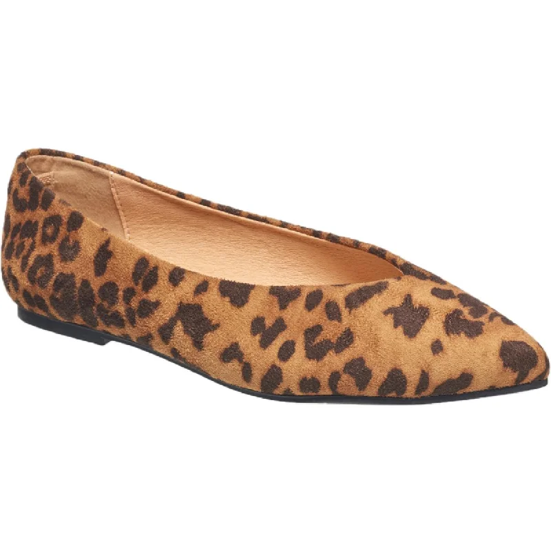 Flats for outdoor events-French Connection Women's Daisy Faux Suede Pointed Toe Slip On Ballet Flats