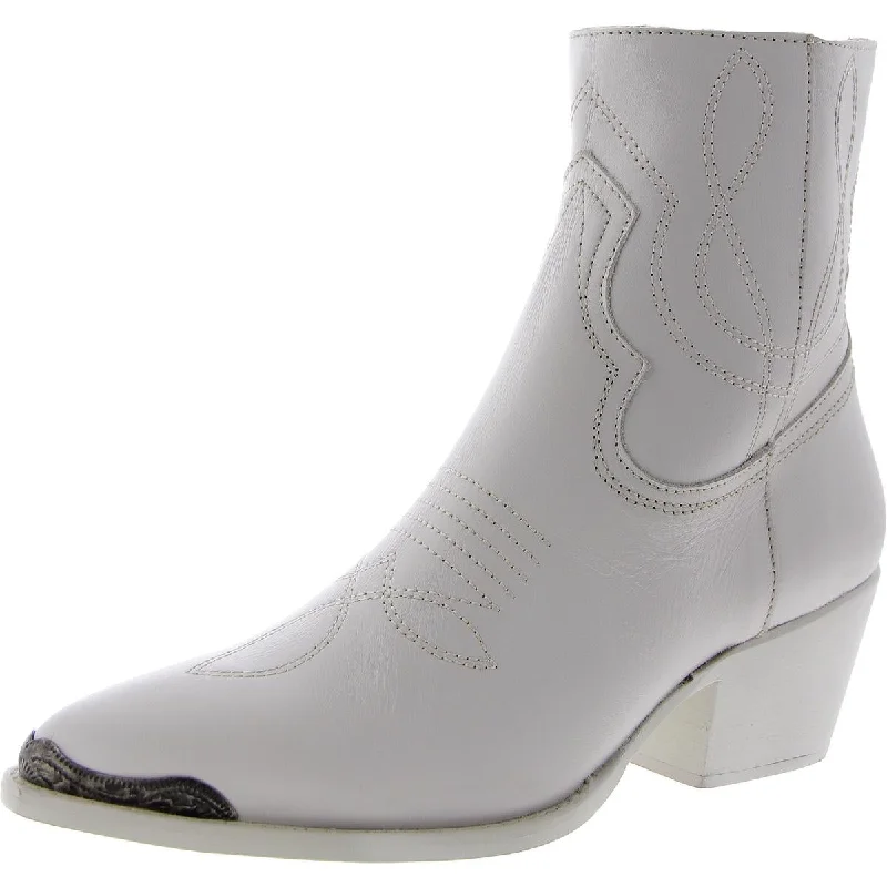 Greyson Womens Leather Block Heel Cowboy, Western Boots