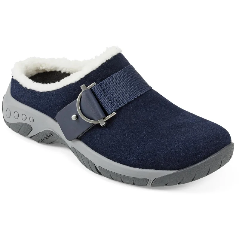 Flats with elastic style-Easy Spirit Womens Wend Suede Comfy Clogs