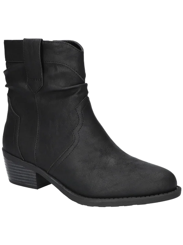 Are ankle boots good for shows-boots with solid base-Jae Womens Faux Leather Western Ankle Boots