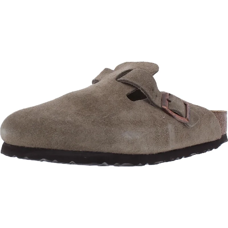 Flats with reinforced design-Birkenstock Womens Suede Slip On Mules