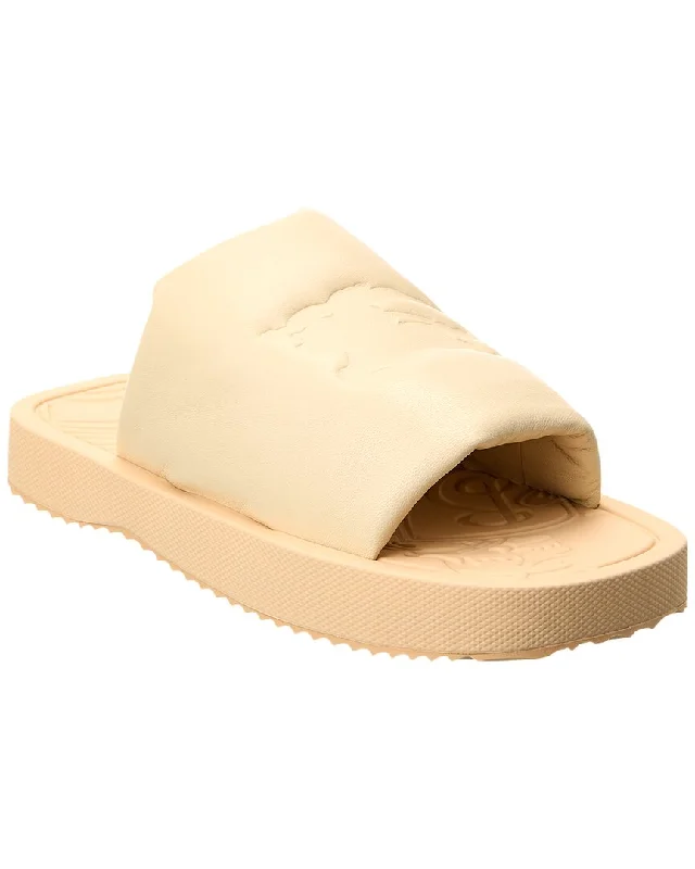 slippers for rest gripBurberry EKD Slab Leather Slide