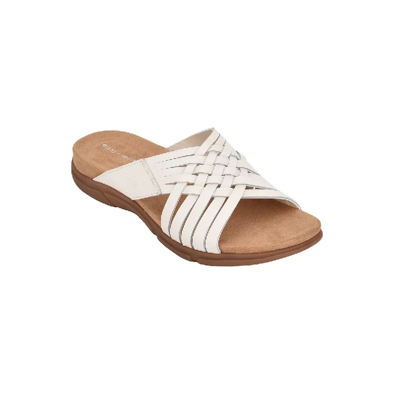 Sandals with sturdy leather soles-Easy Spirit Womens Meadow Leather Slip On Huarache Sandals