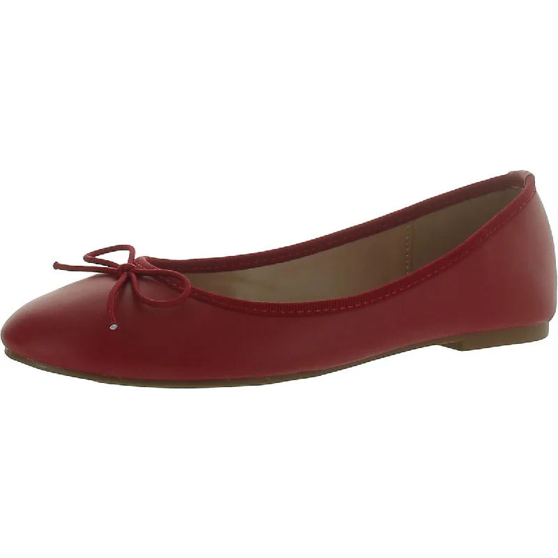 Flats with matte finish-Journee Collection Womens Faux Leather Comfort Insole Ballet Flats