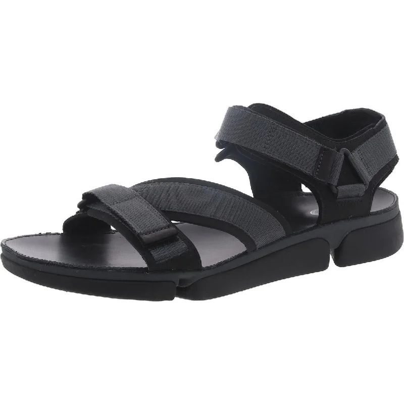 Sandals with premium rubber soles-Clarks Mens Tri Cove Sun Leather Ankle Strap Sport Sandals