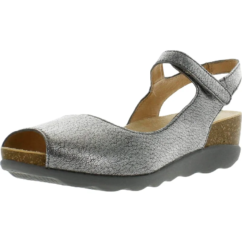 Flats with wingtip design-Dansko Womens Marcy Leather Ankle Strap D'Orsay