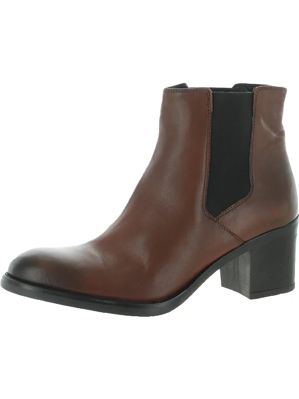 Mascapone Bay Womens Leather Ankle Block Heel Boot