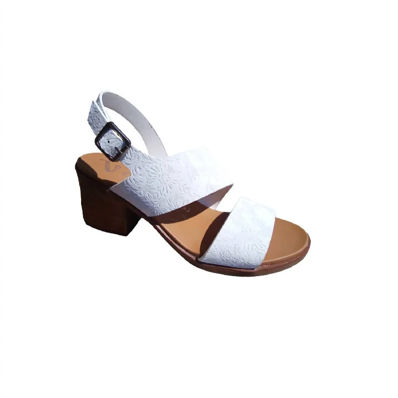 Women's Zarina Sandal Heel In White