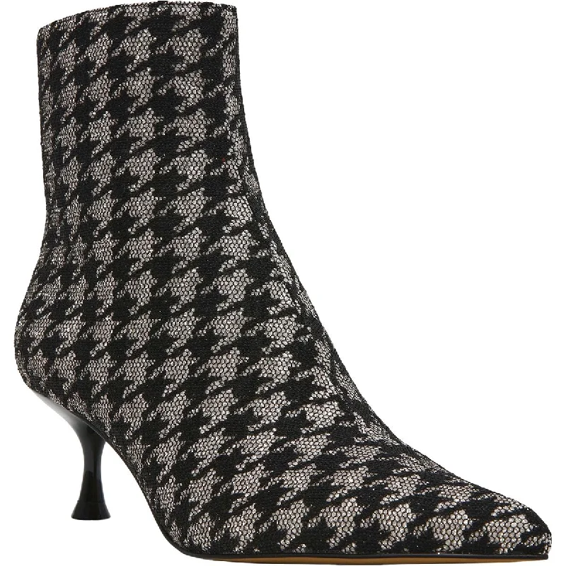 Parkker Womens Houndstooth Pointed Toe Kitten Heels