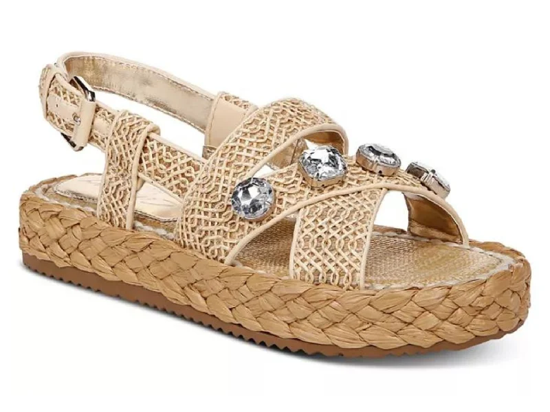 Sandals with adjustable toe straps-Sam Edelman: Wrigley in Natural