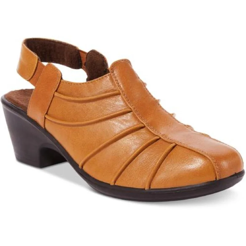 Flats with rubber toe-Easy Street Womens Manner Sling Back Closed Toe Mules