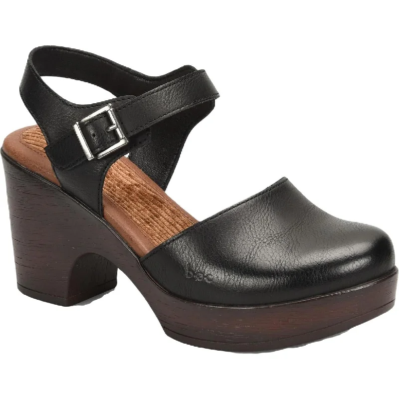 Flats for niche brand-B.O.C. Womens Natasha Faux Leather Slingback Clogs