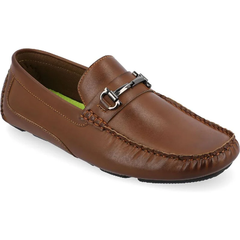 Vance Co. Mens Holden Faux Leather Slip On Loafers