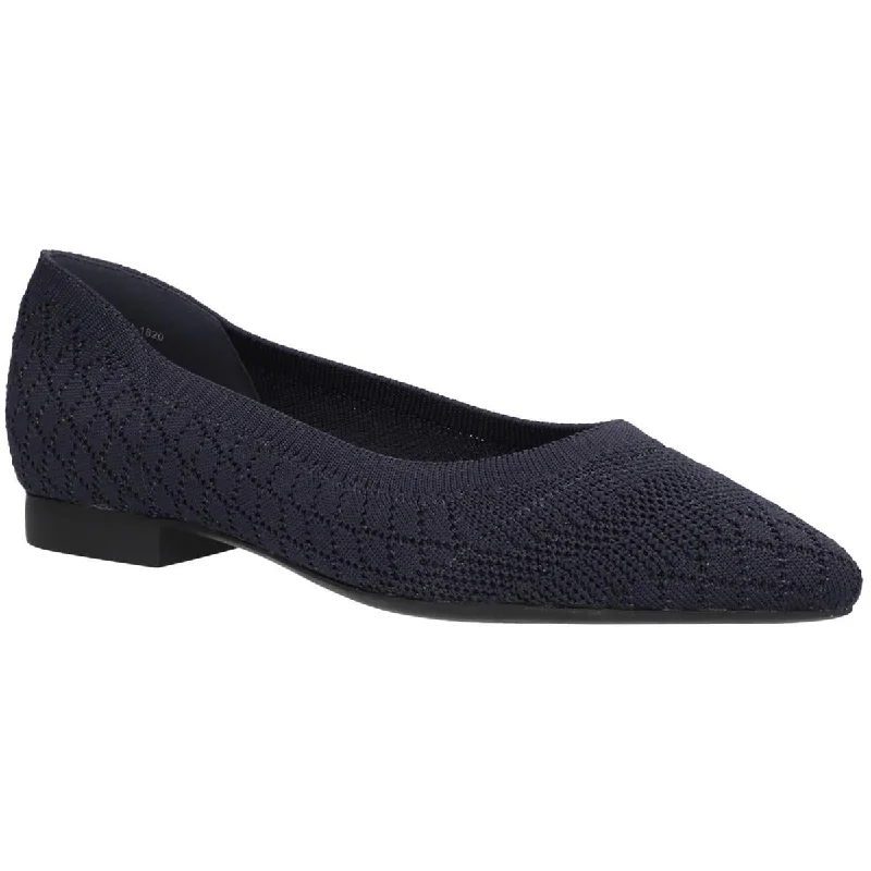 Flats with flexible toe-Bella Vita Womens Mireya Knit Slip-On Ballet Flats