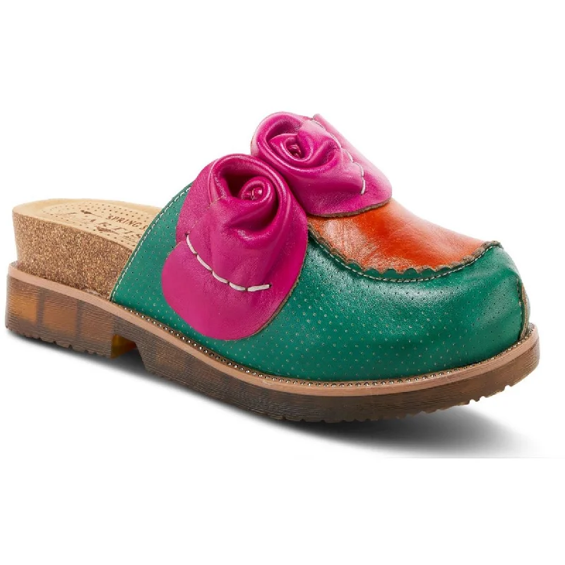 Flats for short trip-L'Artiste by Spring Step Womens Leather Cork Clogs