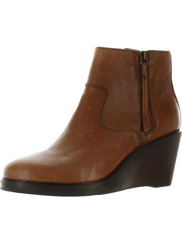 Clarkdale 2 Zip Womens Leather Side ipper Wedge Boots