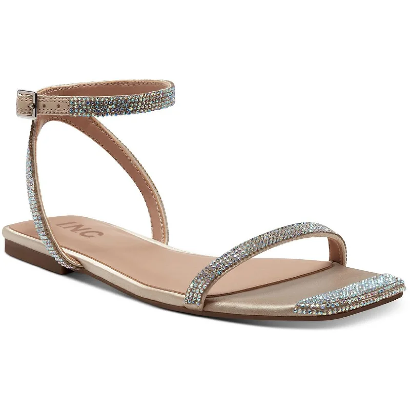 Sandals with rugged leather-INC Womens Persida Embellished Flat Sandals