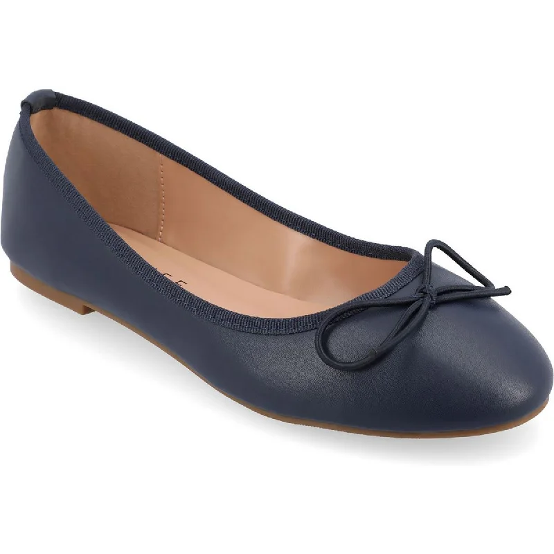 Flats with cut-out feel-Journee Collection Womens Patent Cushioned Footbed Ballet Flats