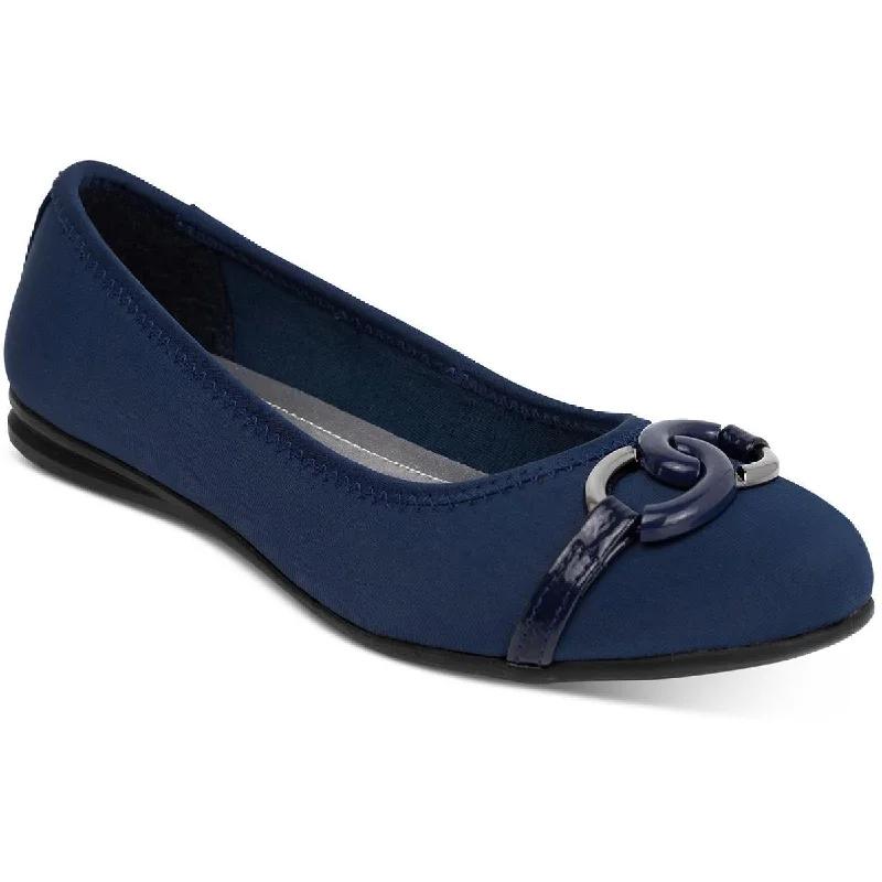 Flats for grunge look-Karen Scott Womens Amandaa Chain Slip-on Ballet Flats