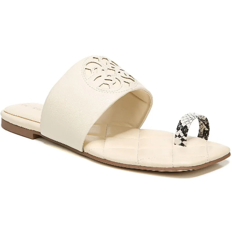 Sandals with playful prints-Circus by Sam Edelman Womens Astrid Laser Cut Slides Flat Sandals