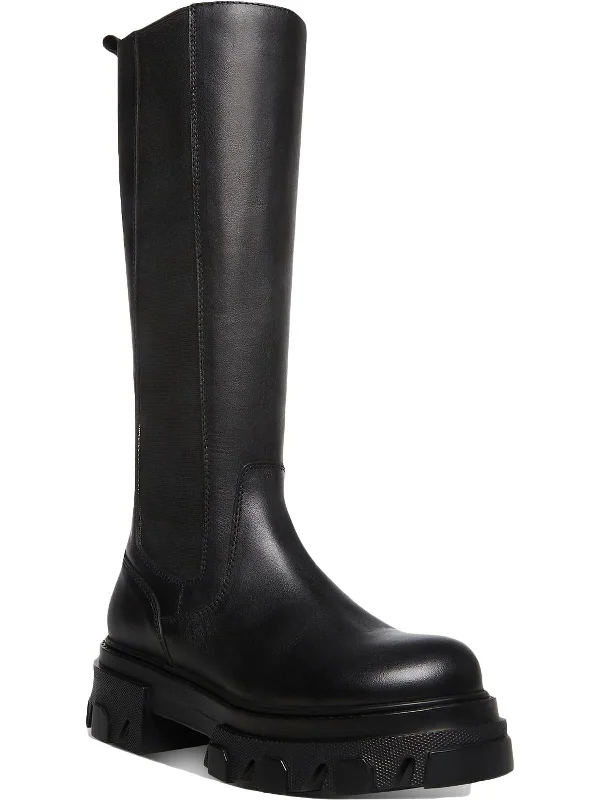 Esma Womens Lugged Sole Tall Knee-High Boots