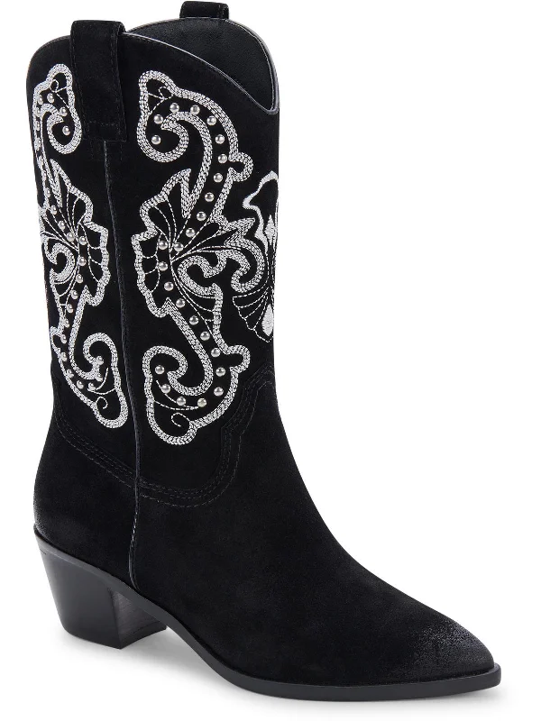 Sula Womens Suede Tall Cowboy, Western Boots