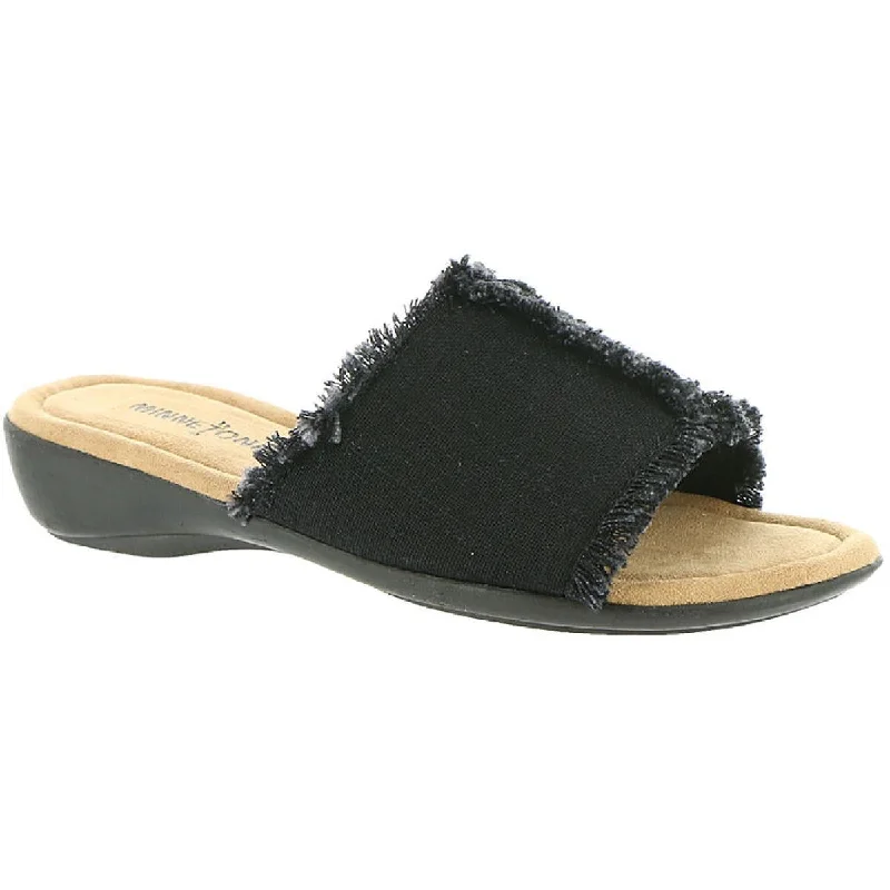 Flats with breathable lining-Minnetonka Womens Samara Fringe Slip On Flats