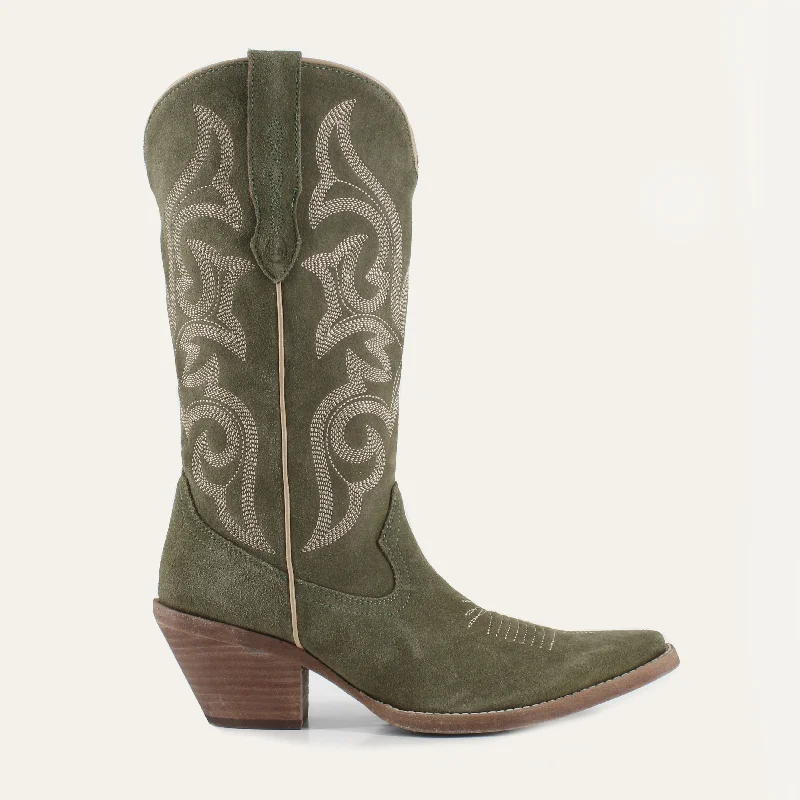 Tessa Leather Cowgirl Boots - Stylish Western Footwear & Comfort By Buck & Brana tes