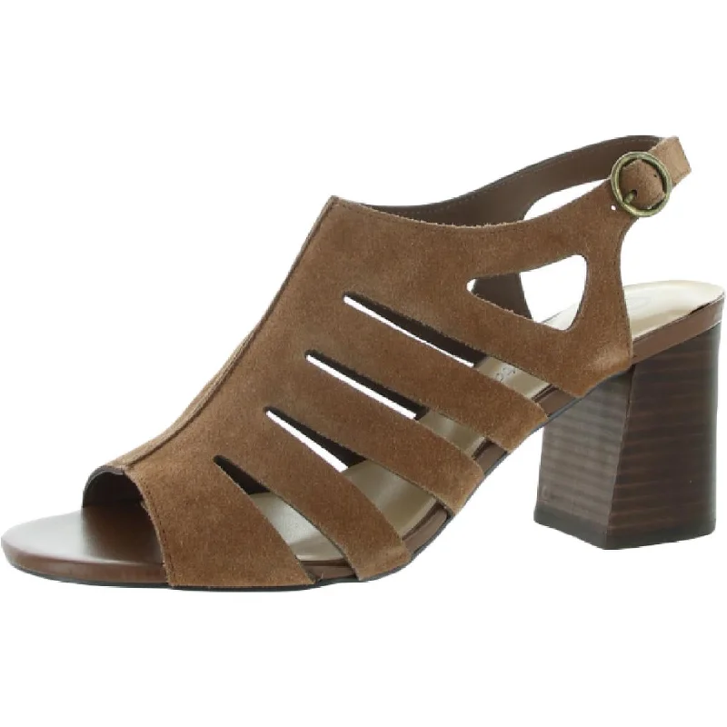 Sandals with padded heels-Bella Vita Womens Faux Suede Open Toe Heel Sandals