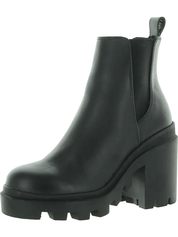 Roxie Fashion Boot Womens Leather Pull On Chelsea Boots