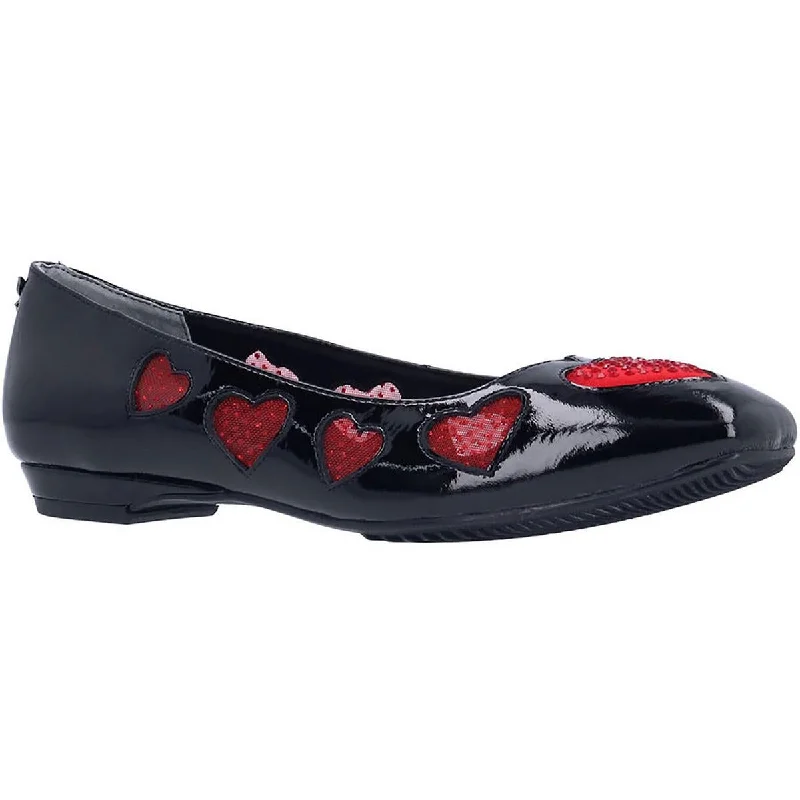 Flats for craft fair-J. Renee Womens Truelove Patent Slip-On Ballet Flats