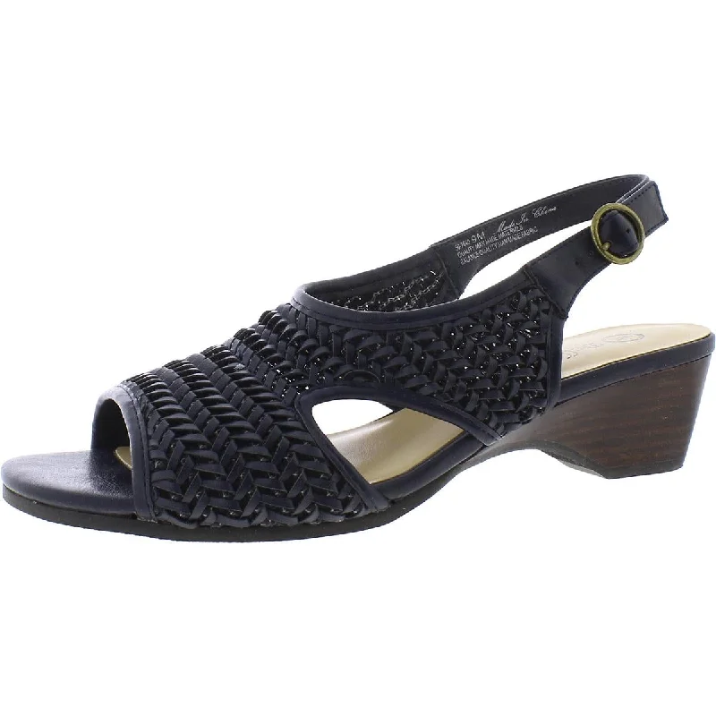 Sandals with durable straps-Bella Vita Womens Justine II Faux Leather Buckle Heel Sandals