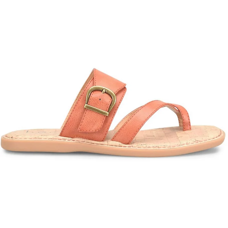 Sandals for warm weather fun-B.O.C. Womens Kelsee Faux Leather Buckle Slide Sandals