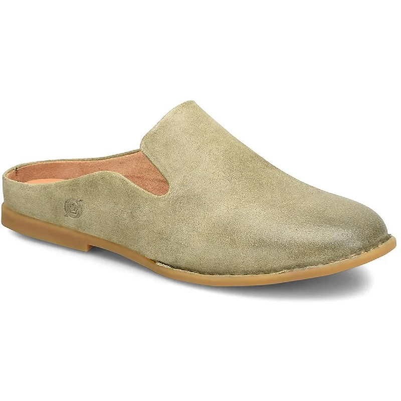 Flats for windy day-Born Womens Maia Leather Slip-On Mules