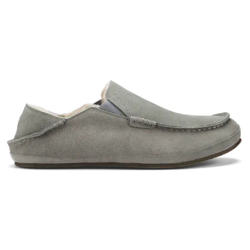 slippers with tough gripOluKai Moloa Sharkskin Grey Slipper (Men's)