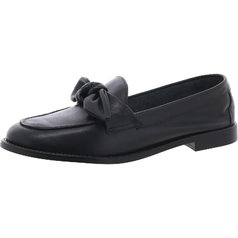 Arezzo Womens Cassidy Leather Flat Loafers