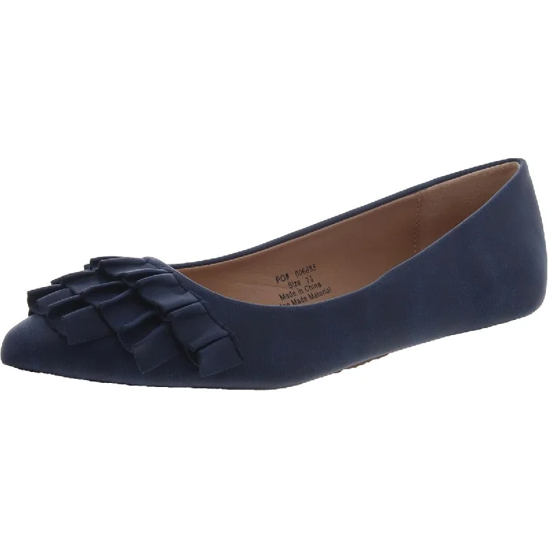 Flats with moccasin style-Journee Collection Womens    Pointed Toe Ballet Flats