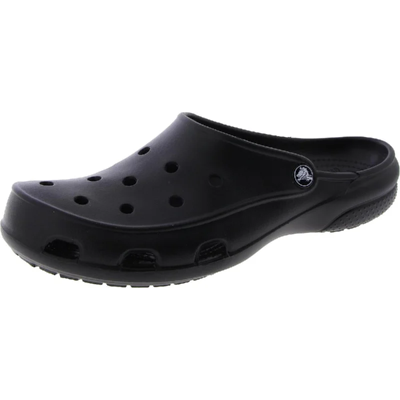 Flats with synthetic design-Crocs Womens Slip On Laceless Mules