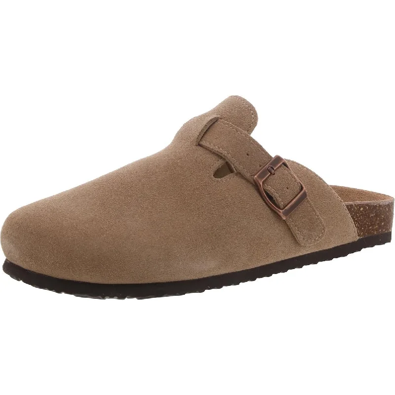 Flats for early morning-KIDMI Womens Suede Slip On Clogs