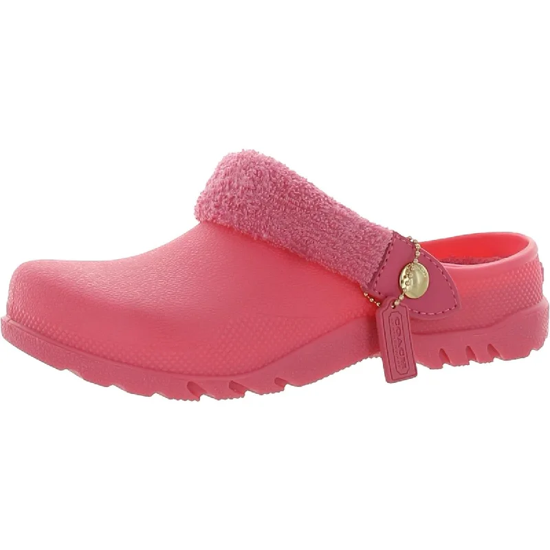 Flats with moccasin style-Coach Womens Lola Terry Cloth Terry Cloth Slip On Clogs