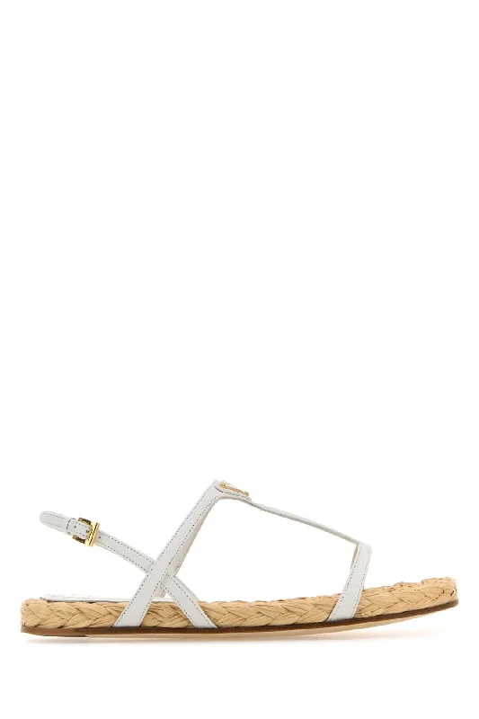 Sandals for relaxed vibes-PRADA Elegant Leather Sandals for Women