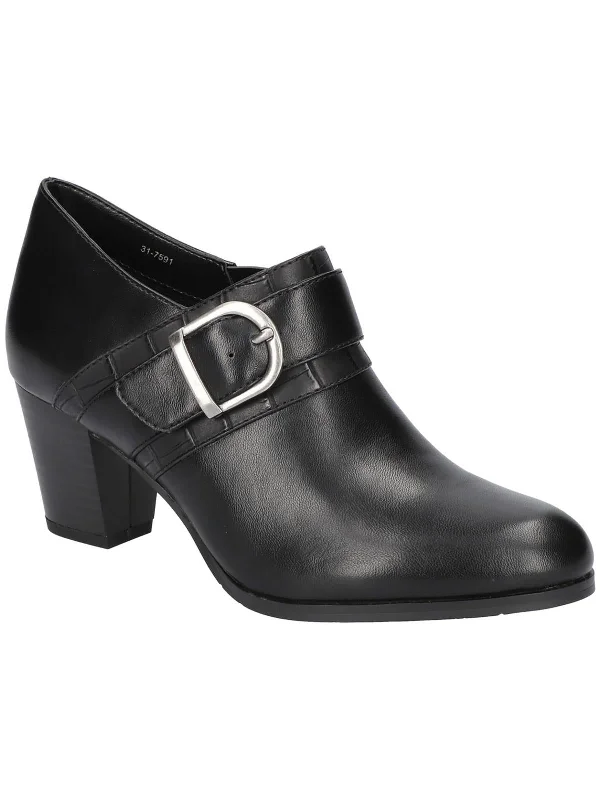 DELLA Womens Faux Leather Zipper Shooties