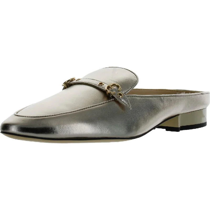 Flats for dinner date-Coach Womens Irene Leather Metallic Mules