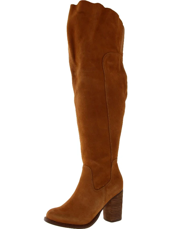 Womens Suede Tall Over-The-Knee Boots