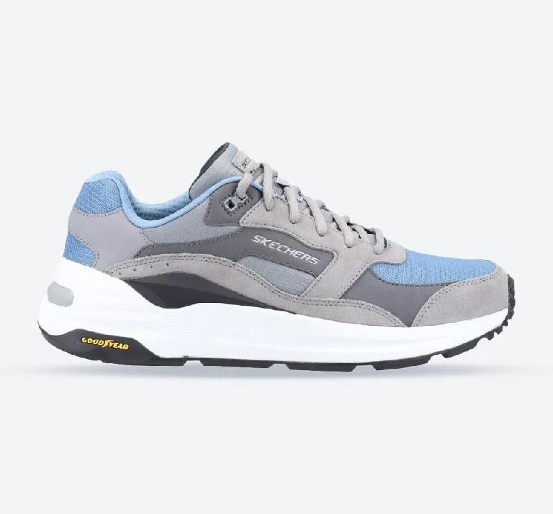 Athletic shoes for peace loversMen's Wide Fit Skechers 237200 Global Jogger Sneakers - Grey/Blue