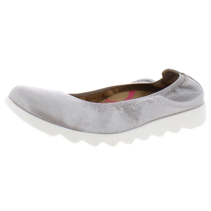 Flats with open feel-Comfortiva Womens Grace Leather Slip On Ballet Flats